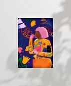 Çerçevesiz Poster Soyut Çiçek Baharı thumbnail 2