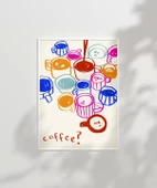 Çerçevesiz Poster Renkli Kahve Dünyası thumbnail 2