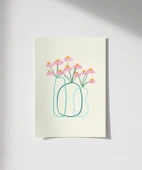 Çerçevesiz Poster Minimal Çiçek Vurgusu thumbnail 1