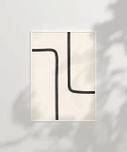 Çerçevesiz Poster Modern Minimalist Siyah-Beyaz thumbnail 2