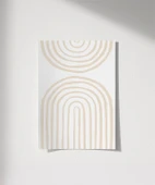 Çerçevesiz Poster Nötr Tonlarda Geometrik Desenli thumbnail 1