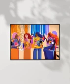 Çerçevesiz Poster Renkli Kadınlar thumbnail 6