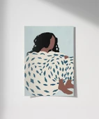 Çerçevesiz Poster Mavi Dokularla Sarılmak thumbnail 7