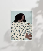 Çerçevesiz Poster Mavi Dokularla Sarılmak thumbnail 2