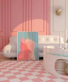 Çerçevesiz Poster Pastel Kedinin Zarafeti thumbnail 3