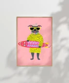 Çerçevesiz Poster Eğlenceli Dalga Avcısı thumbnail 6