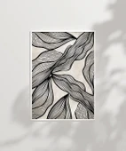 Çerçevesiz Poster Minimalist Doğa Çizgileri thumbnail 2