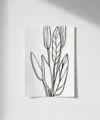 Çerçevesiz Poster Soyut Bitki Formları Grafik Sanat thumbnail 1