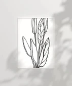 Çerçevesiz Poster Soyut Bitki Formları Grafik Sanat thumbnail 2