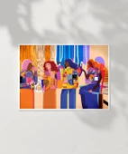 Çerçevesiz Poster Renkli Kadınlar thumbnail 2