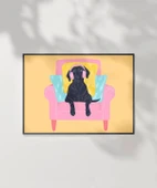 Çerçevesiz Poster Koltuğunda Keyif Yapan Dost thumbnail 6