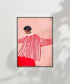 Çerçevesiz Poster Kırmızı ve Beyazın Zarafeti thumbnail 7