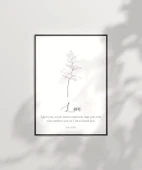 Çerçevesiz Poster El Çizimi Çiçek Motifli thumbnail 6