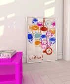 Çerçevesiz Poster Renkli Kahve Dünyası thumbnail 4