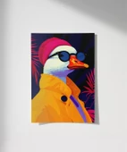 Çerçevesiz Poster Neon Moda Ördek Stili thumbnail 1