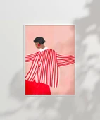 Çerçevesiz Poster Kırmızı ve Beyazın Zarafeti thumbnail 2