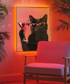 Çerçevesiz Poster Gözlük ve Kokteyl thumbnail 5