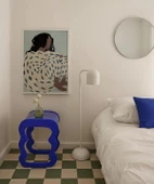 Çerçevesiz Poster Mavi Dokularla Sarılmak thumbnail 3