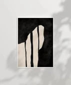 Çerçevesiz Poster Zebra Çizgileri İlhamlı Soyut Sanat thumbnail 2