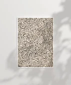 Çerçevesiz Poster Topografik Harita Görünümlü - 2