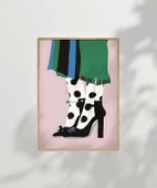 Çerçevesiz Poster Puantiye ve Topuk Zarafeti thumbnail 6