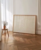 Çerçevesiz Poster Soyut Çiçek Desenli thumbnail 4