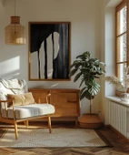 Çerçevesiz Poster Zebra Çizgileri İlhamlı Soyut Sanat thumbnail 5