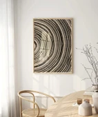 Çerçevesiz Poster Ağaç Kabuğu Halkası Desenli Minimalist thumbnail 3