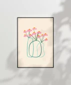 Çerçevesiz Poster Minimal Çiçek Vurgusu thumbnail 6