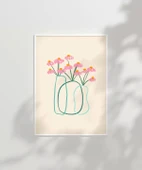 Çerçevesiz Poster Minimal Çiçek Vurgusu thumbnail 2