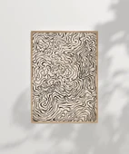 Çerçevesiz Poster Topografik Harita Görünümlü - 7