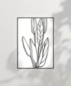 Çerçevesiz Poster Soyut Bitki Formları Grafik Sanat thumbnail 7