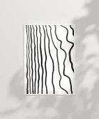 Çerçevesiz Poster Soyut Siyah-Beyaz Çizgisel thumbnail 2