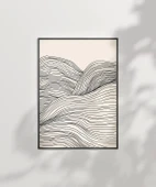 Çerçevesiz Poster Dalga Formlu Modern thumbnail 7