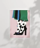 Çerçevesiz Poster Puantiye ve Topuk Zarafeti thumbnail 2