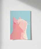 Çerçevesiz Poster Pastel Kedinin Zarafeti thumbnail 1