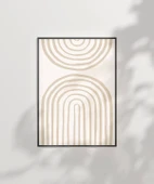 Çerçevesiz Poster Nötr Tonlarda Geometrik Desenli thumbnail 6