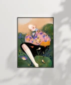 Çerçevesiz Poster Çiçekler ve Kuşlarla Bütünlük thumbnail 7