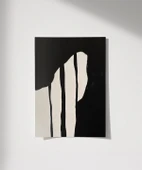 Çerçevesiz Poster Zebra Çizgileri İlhamlı Soyut Sanat thumbnail 1