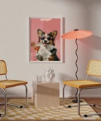 Çerçevesiz Poster Corgi'nin Pembe Gözlük Stili thumbnail 5