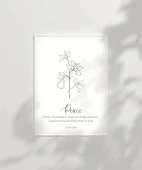 Çerçevesiz Poster El Çizimi Bitki Motifli Dekoratif - 2