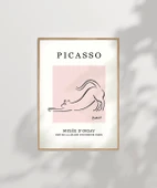 Çerçevesiz Poster Pembe Arka Planlı Picasso Çizim thumbnail 7