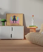 Çerçevesiz Poster Koltuğunda Keyif Yapan Dost thumbnail 4