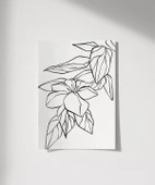 Çerçevesiz Poster El Çizimi Çiçek ve Yaprak Motifli Minimalist thumbnail 1