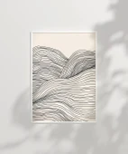 Çerçevesiz Poster Dalga Formlu Modern thumbnail 2