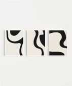 Çerçevesiz Poster Organik Akış Soyut 3'lü thumbnail 2