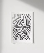 Çerçevesiz Poster Organik Hatlı Soyut thumbnail 1