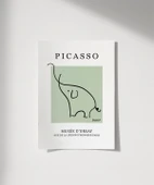 Çerçevesiz Poster Picasso Tarzı Dekoratif Fil Çerçeveli - 1