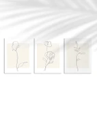 Çerçevesiz Poster Organik Zarafet 3'lü thumbnail 1