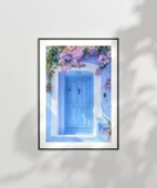 Çerçevesiz Poster Çiçeklerin Ardındaki Kapı thumbnail 6